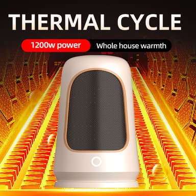 Vifteovn/romvarmer 1200W med rask oppvarming og stillegående drift Hvit