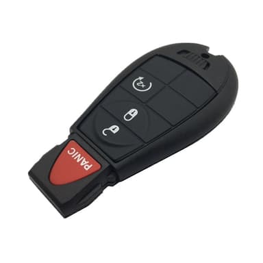 Intelligent bilnøkkelskall med 3+1 knapp kompatibel med Chrysler Sort