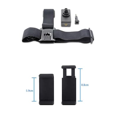 Pannebånd for GoPro kamera og mobil