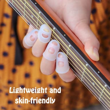 Gitarfingerbeskyttelse silikon 25 stk Gjennomsiktig
