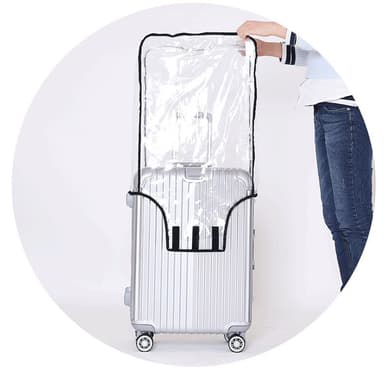 Bagasjetrekk som beskytter koffert, PVC vanntett Gjennomsiktig 24 inch