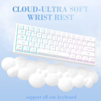 Håndleddsstøtte for tastatur Hvit