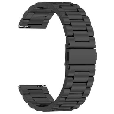 Armbåndsurrem i rustfritt stål for Huami Amazfit BIP 5 22mm Sort