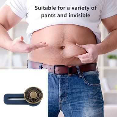 Midjeforlenger for jeans, skjørt og bukser, 5-pakning Blå