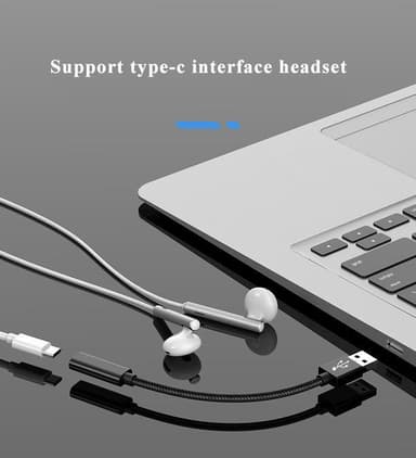 NÖRDIC USB C til OTG USB En adapter Metal Black 15cm