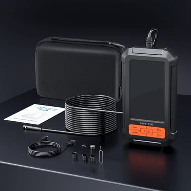 Endo-/Borescope Camera 1080P digitalt inspeksjonskamera, 5m kabel 5,5mm IP67 4,3'' LCD-skjerm, 6x LED