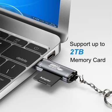 NÖRDIC USB-A 3.0 kortleser 2 spor SD, MicroSD UHS-I