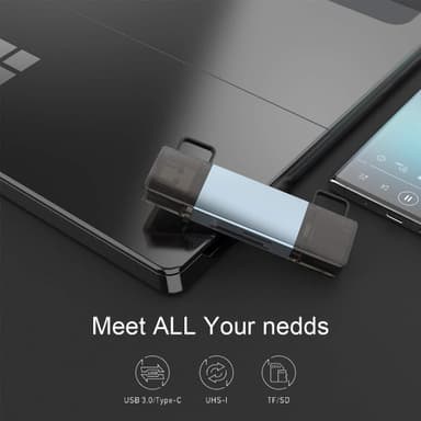 NÖRDIC USB 3.0 kortleser 2 spor SD, MicroSD UHS-I