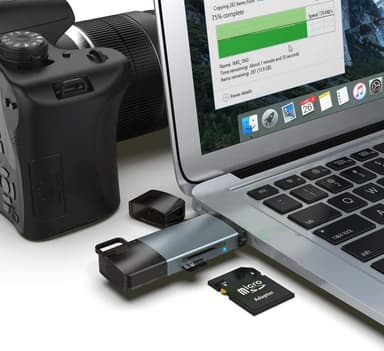 NÖRDIC USB 3.0 kortleser 2 spor SD, MicroSD UHS-I