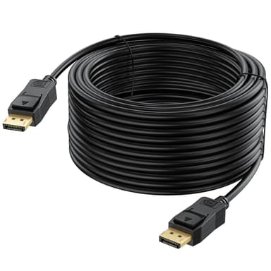 NÖRDIC 10m nylonflettet Displayport 2.1-kabel DP40 UHBR10 40Gbps 8K30Hz 4K144Hz