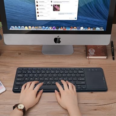 NÖRDIC Wireless 2.4G-tastatur med berøringsplate 78 taster flerparing IOS Android Windows amerikansk layout