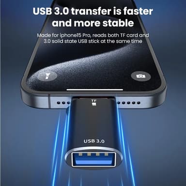 NÖRDIC USB-C 3.0-kortleser og OTG-adapter MicroSD, 1xUSB-A UHS-I