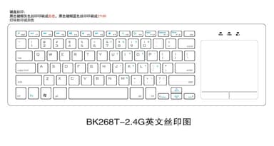 NÖRDIC Wireless 2.4G-tastatur med berøringsplate 78 taster flerparing IOS Android Windows amerikansk layout