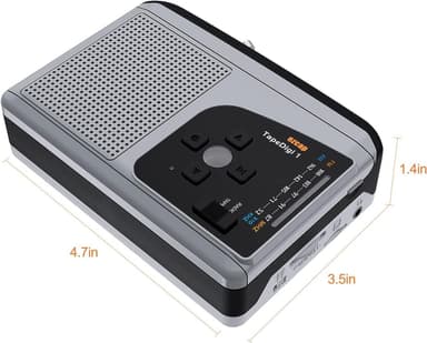 Ezcap kassett til MP3-konverter Digital kassettspiller konverterer bånd til MP3 til MicroSD-kort Ingen datamaskin nødvendig