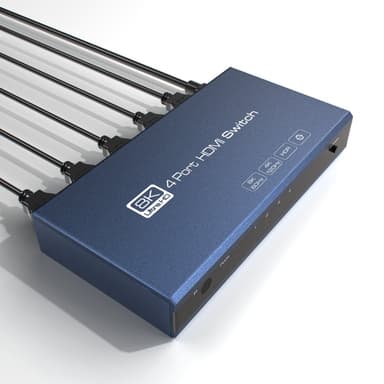 NÖRDIC HDMI 2.1-svitsj 4 til 1 - 8K60Hz 4K120Hz HDR Dolby Atmos