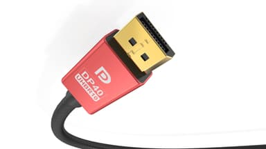 NÖRDIC 5m nylonflettet Displayport 2.1-kabel DP40 UHBR10 40Gbps 8K30Hz 4K144Hz