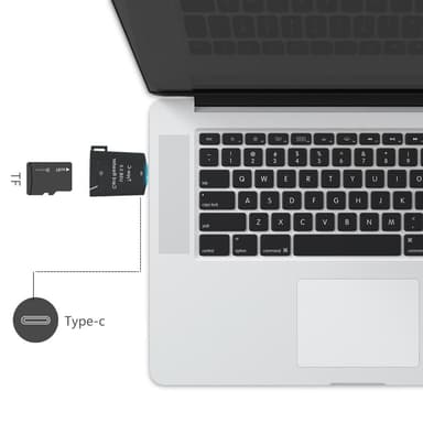 NÖRDIC USB-C 3.0 Kortleser MicroSD UHS-I