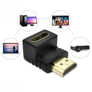 NÖRDIC vinklet HDMI 4K adapter mann til kvinnelige 270 grader