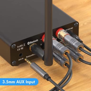Fosi Audio BT10A Bluetooth 5.0 Stereo Audio Amplifier Receiver 2 Channel Class D Mini Hi-Fi integrert forsterker for passive hjemmehøyttalere 50W x 2 TPA3116