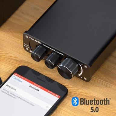 Fosi Audio BT10A Bluetooth 5.0 Stereo Audio Amplifier Receiver 2 Channel Class D Mini Hi-Fi integrert forsterker for passive hjemmehøyttalere 50W x 2 TPA3116