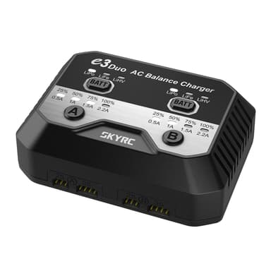 SkyRc E3 Duo LiPo Dobbel-lader 2-3S 220V