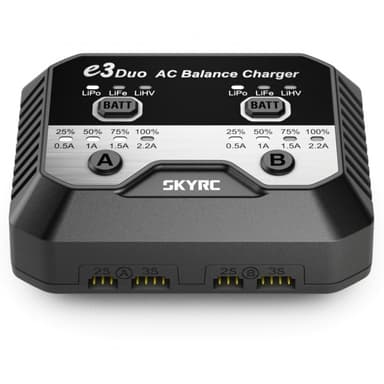SkyRc E3 Duo LiPo Dobbel-lader 2-3S 220V