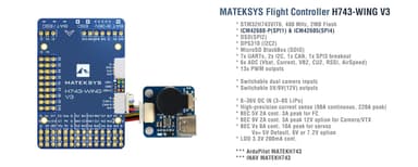 Mateksys H743-WING V3 Flight Controller