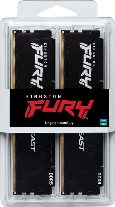 Kingston FURY Beast 32GB DDR5 RAM 6400MT/s CL32 (sort)