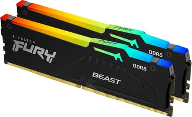 Kingston FURY Beast RGB 32GB DDR5 RAM 6000MT/s CL36 (sort)