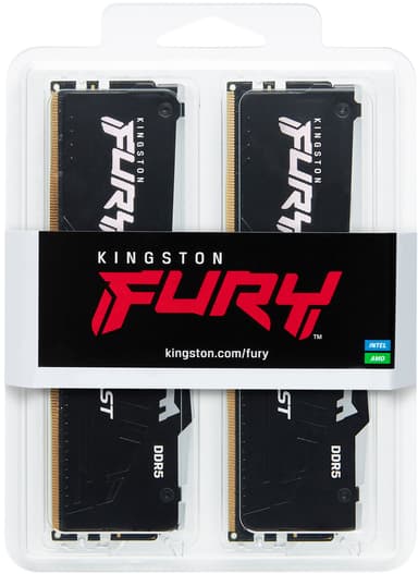 Kingston FURY Beast RGB 32GB DDR5 RAM 6000MT/s CL36 (sort)