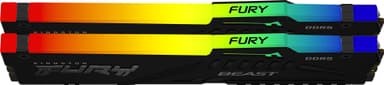 Kingston FURY Beast RGB 32GB DDR5 RAM 6000MT/s CL36 (sort)