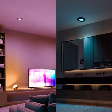 Philips Hue WCA Slim lite, innfelt LED lys (sort)