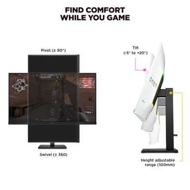HP Omen Transcend 32 UHD/240Hz/OLED/0,03 ms gamingskjerm