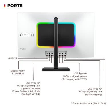 HP Omen Transcend 32 UHD/240Hz/OLED/0,03 ms gamingskjerm