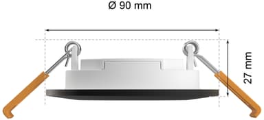 Philips Hue WCA Slim lite, innfelt LED lys 3-pakning (sort)