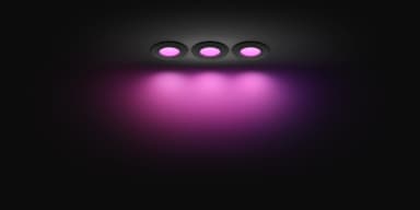 Philips Hue WCA Slim lite, innfelt LED lys 3-pakning (sort)