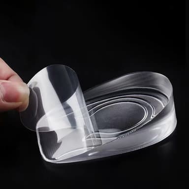 Mannlig modell silikon usynlig heightening innleggssåler 1 par Gjennomsiktig Inner height increase: 2 cm