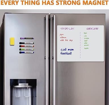 Magnetisk tavle for kjøleskap Hvit A3
