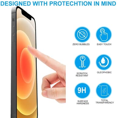 Skjermbeskytter iPhone 12/12 Pro herdet glass
