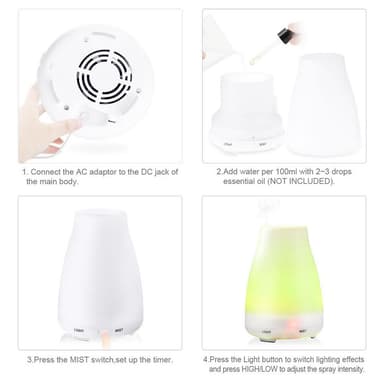 Aroma Diffuser - Luftfukter og aromalampe
