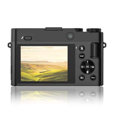 4K digitalkamera med dobbel linse og 32 GB minnekort (DC218)