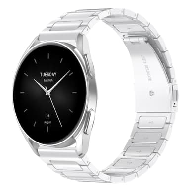 Klokkerem i rustfritt stål for Xiaomi Haylou RT2 LS10, 22mm Sølv