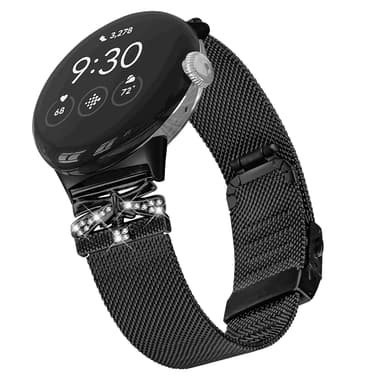 Klokkerem i rustfritt stål for Google Pixel Watch1/2 Sort