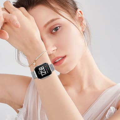 Klokkerem i rustfritt stål for Huawei GT2/3/Huami/Samsung 22mm Sølv
