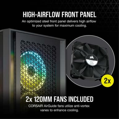 Corsair 4000D AIRFLOW PC-kabinett (sort)
