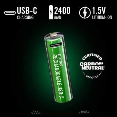 Coast ZXAA Zithion-X USB-C oppladbare litiumbatterier (4-pk)
