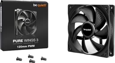 be quiet! PURE WINGS 3 120mm PWM-vifte (sort)