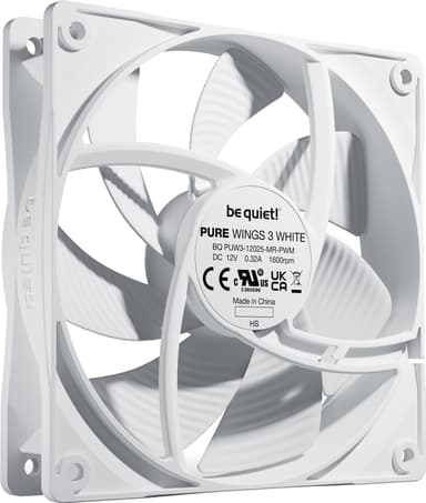 be quiet! PURE WINGS 3 120mm PWM-vifte (hvit)