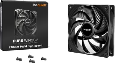 be quiet! PURE WINGS 3 120mm høyhastighets PWM-vifte (sort)