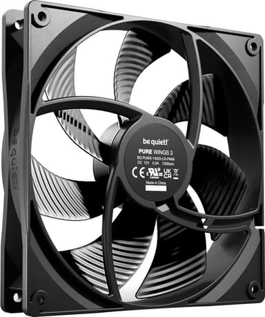 be quiet! PURE WINGS 3 140mm-vifte (sort)